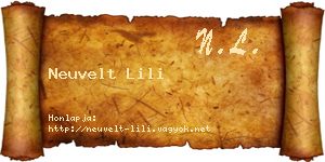 Neuvelt Lili névjegykártya